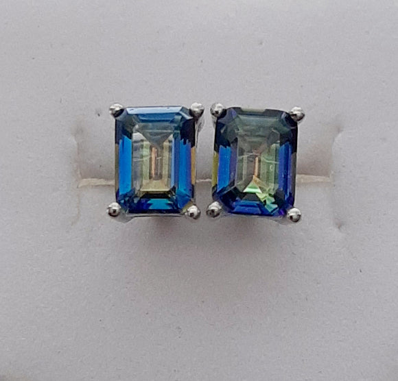 SS Blue Topaz Earrings