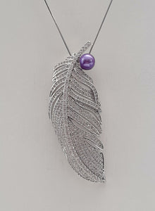 SP Feather Brooch or Pendant