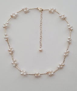 SP Gold Tone Pearl Necklace