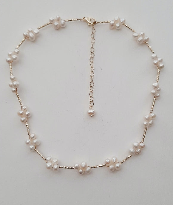 SP Gold Tone Pearl Necklace