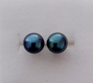 SS Black Pearl Earrings
