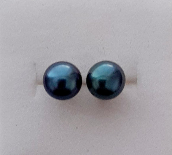 SS Black Pearl Earrings