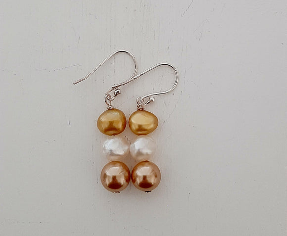 SS Fish Hook Pearl Earrings