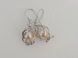 SS Pearl Cage Earrings