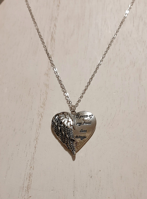 A Piece of My Heart Has Wings Necklace