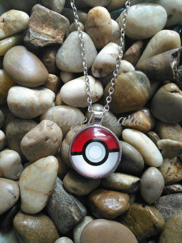 Red And White Ball Necklace