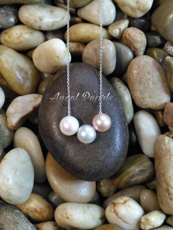 SS Floating Pearl Necklace