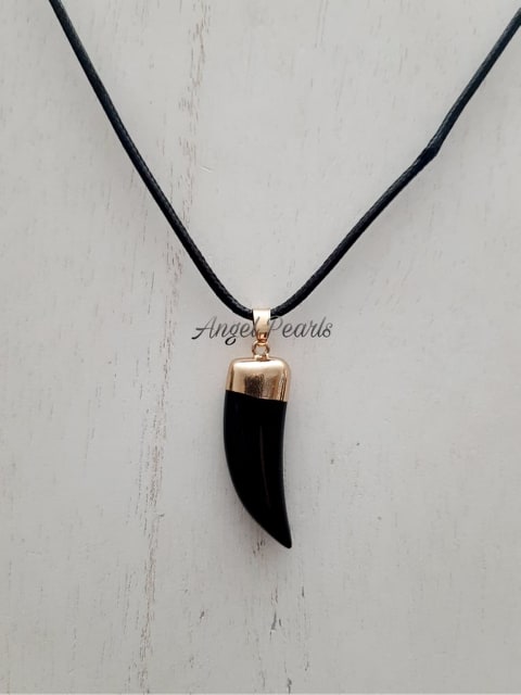 Gemstone Tooth Necklace